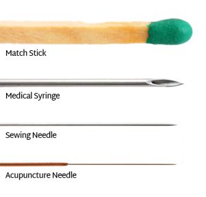 How big is an acupuncture needle?
